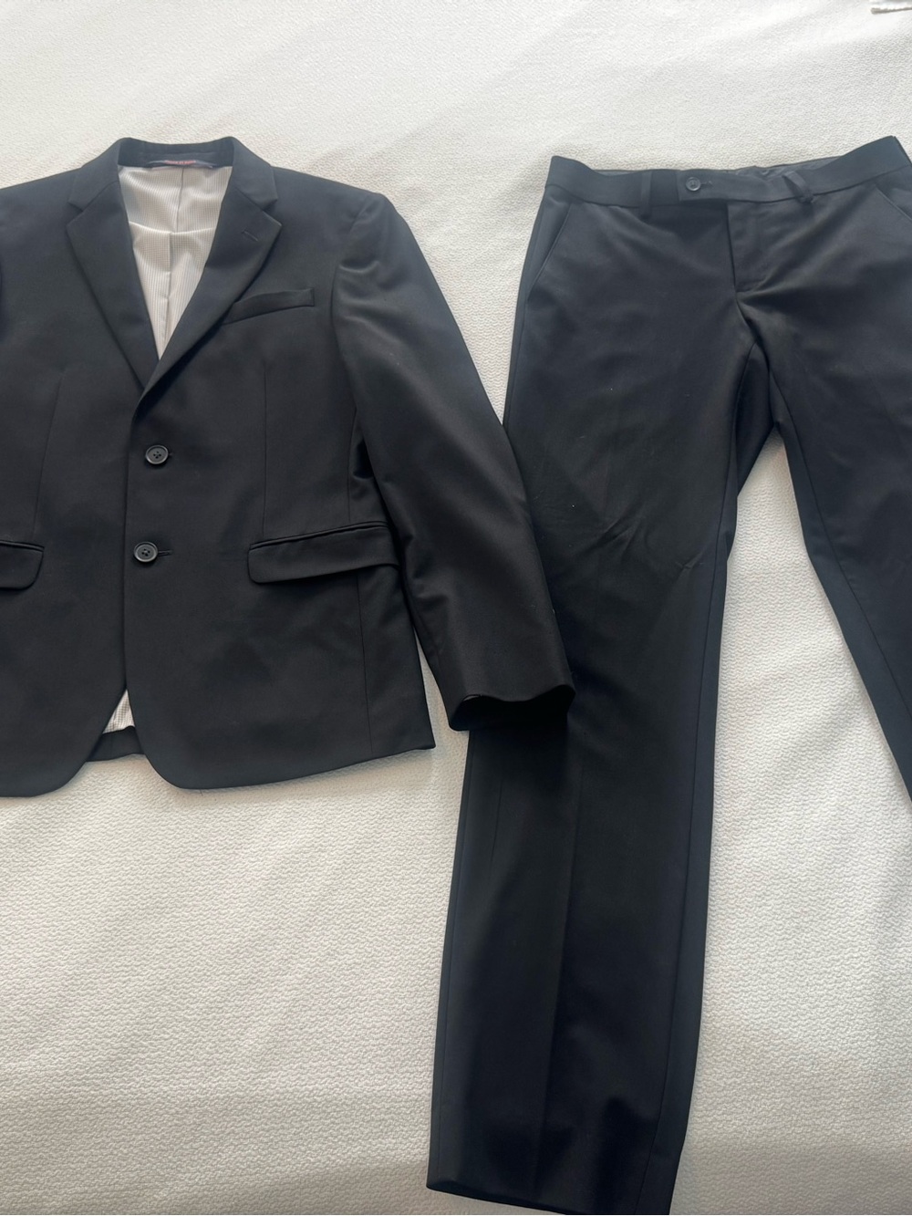 Egara Black Two-Button Suit Jacket and Trousers